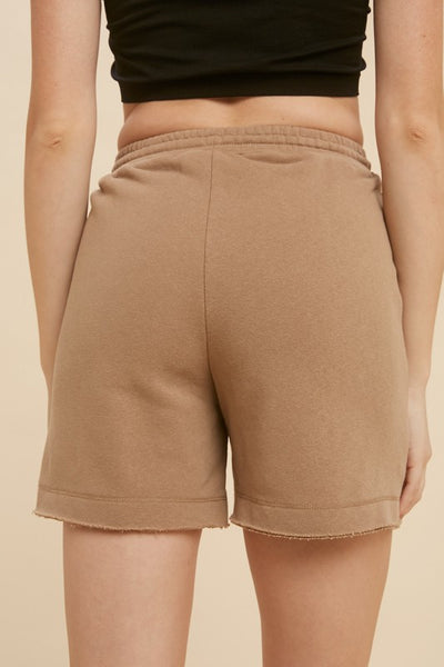 French Terry Sweat Shorts- Taupe