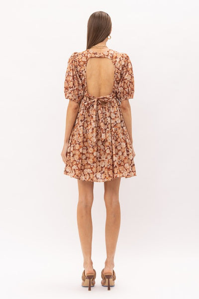 Colette Mini Dress- Brown