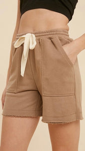 French Terry Sweat Shorts- Taupe