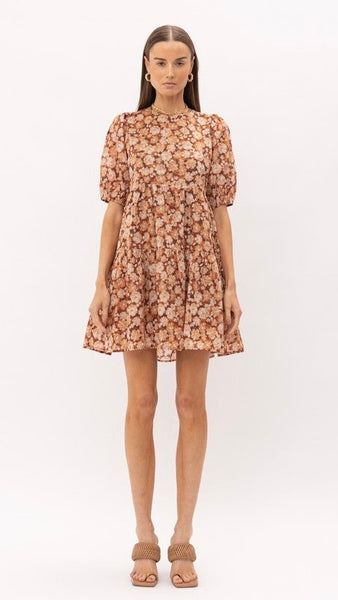 Colette Mini Dress- Brown