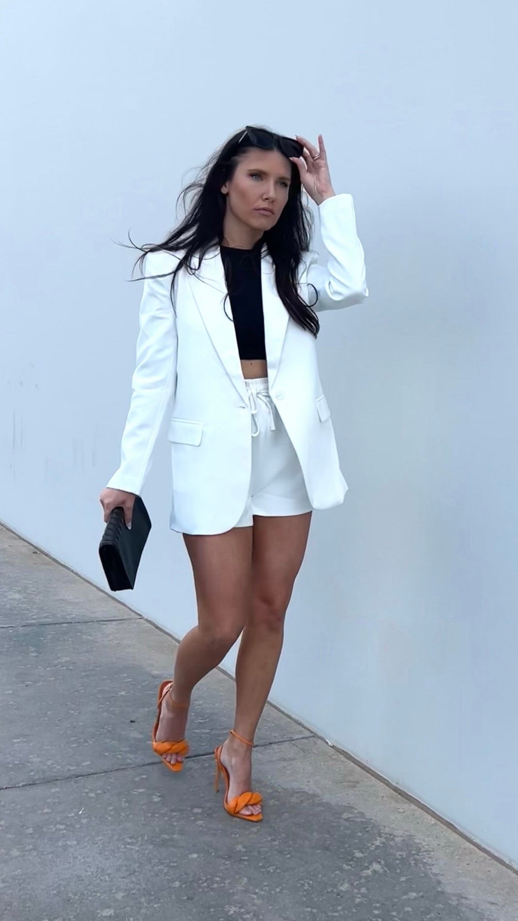 Profit Oversized Blazer- Pure White